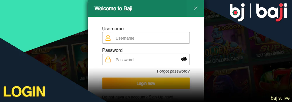 Login to Baji online casino