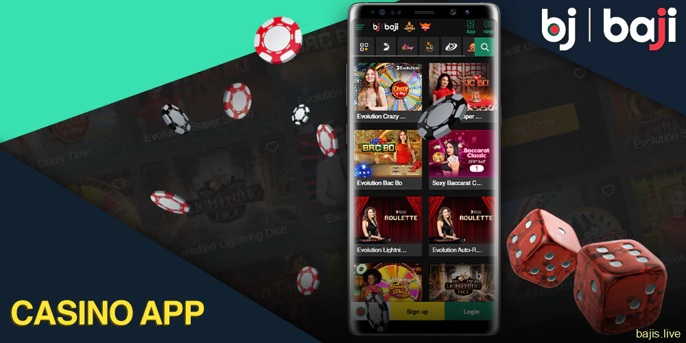 Play online casino games in Baji mobile app